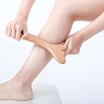 Komogir Wood Therapy Massage Tool Wooden Lymphatic Drainage Massager Body Sculpting Tools for Maderoterapy,Gua Sha,Muscle Release-11 * 6inches