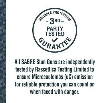 SABRE Stun Gun with LED Flashlight, Maximum Safety Device