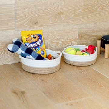 NaturalCozy 5-Piece Cotton Rope Baskets for Home