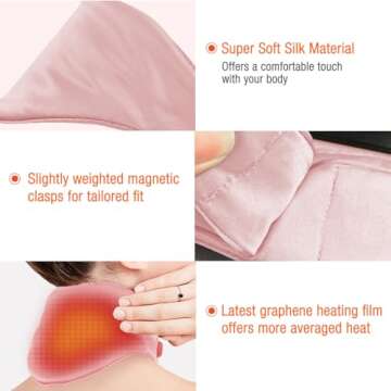 Neck Heating Pad, Arris Heated Neck Wrap with Adjustable Time and Temperature Control, USB Powered N...
