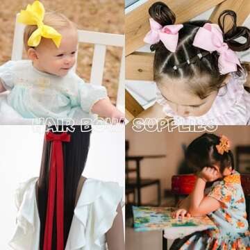 Vibrant Midi Grosgrain Ribbon - 20 Assorted Colors for Crafting