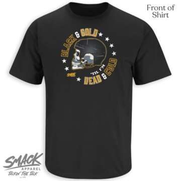 Pittsburgh Hockey Fans. Black and Gold 'Till I'm Dead and Cold. Black T-Shirt (Sm-5X) (Short Sleeve,...