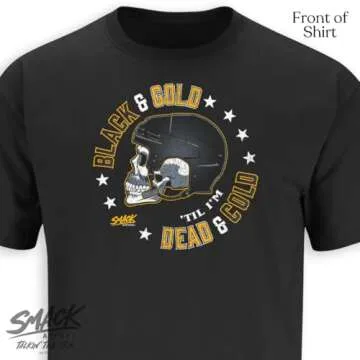 Pittsburgh Hockey Fans. Black and Gold 'Till I'm Dead and Cold. Black T-Shirt (Sm-5X) (Short Sleeve, Large)