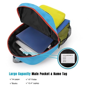 STEAMEDBUN Kids Backpack for Boys,Kindergarten Backpack for Toddler Boys Age 3-6