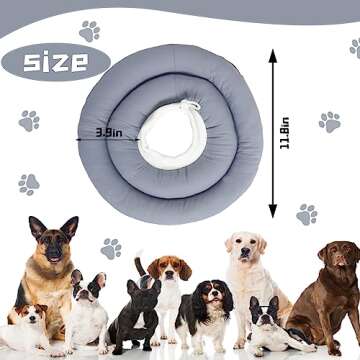 Soft Dog Cones for Small Dogs Waterproof Soft Elizabethan Donut Collar After Surgery, Adjustable Dog...