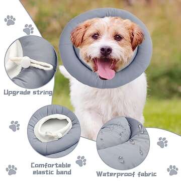 Soft Dog Cone for Small Dogs Adjustable Protective Recovery