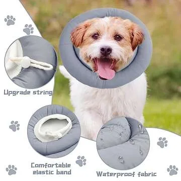 Soft Dog Cone for Small Dogs Adjustable Protective Recovery