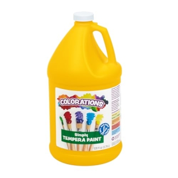 Colorations Tempera Paint, Gallon Size, Yellow, Non Toxic, Vibrant, Bold, Kids Paint, Craft, Hobby, ...
