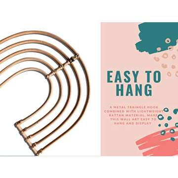 Lucky Love Rattan Rainbow Nursery Decor & Mountain Decor| Baby Room Wall Decor for Baby Girl or Baby Boy