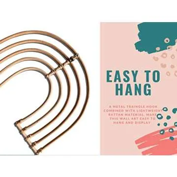 Lucky Love Rattan Rainbow Nursery Decor & Mountain Decor| Baby Room Wall Decor for Baby Girl or Baby Boy