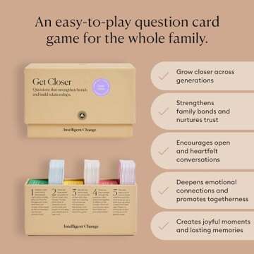 Intelligent Change Get Closer: Family Bonding Question Card Game, Conversation Starters with Fun Que...