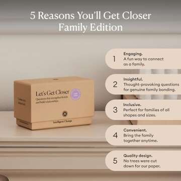Intelligent Change Get Closer: Family Bonding Question Card Game, Conversation Starters with Fun Questions & Activities, Fun Talking Card Game for Families, Icebreaker Card Deck, 100 Question Cards