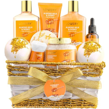 Almond Milk & Honey Beauty Gift Basket for Women