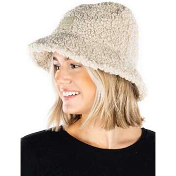 Stylish Women's Sherpa Bucket Hat for Fall Comfort