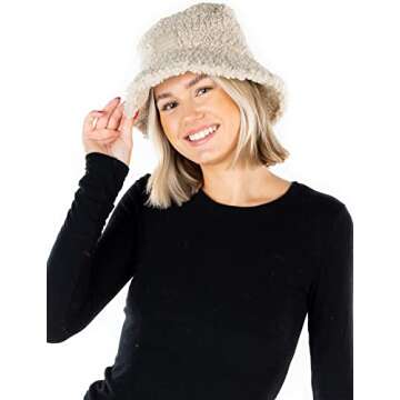 Stylish Women's Sherpa Bucket Hat for Fall Comfort
