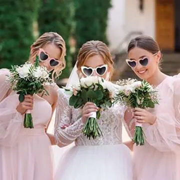 Loanzeg Satin Bridesmaid Scrunchies Set of 6 for Bridal Gifts