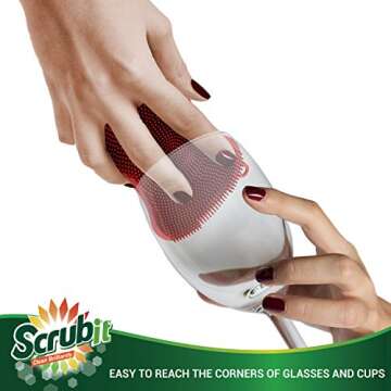 Silicone Scrubbing Sponge Set - Non Scratch & Odor Free