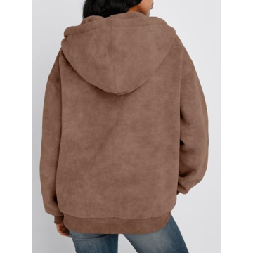 Trendy Queen Zip-Up Hoodie for Women Oversized Vintage Style