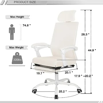 Qulomvs Ergonomic Office Chair - Adjustable Comfort & Style