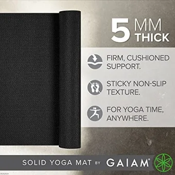 Gaiam Premium Non-Slip Yoga Mat for All Workout Types