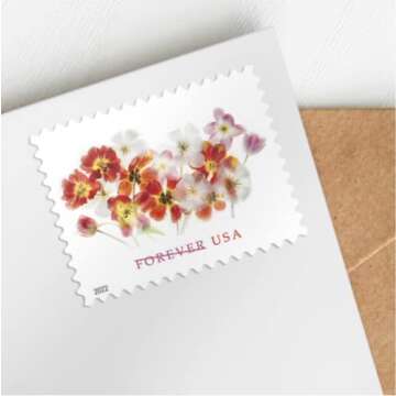 USPS Tulips Forever Stamps Sheet of 20 for Spring 2022