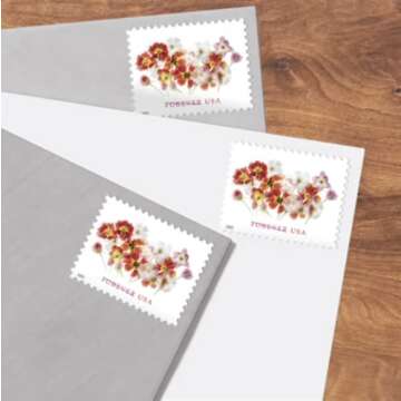 USPS Tulips Forever Stamps Sheet of 20 for Spring 2022