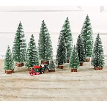 2pcs Mini Christmas Trees for Holiday Decor and Crafts