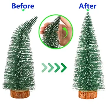 2pcs Mini Christmas Trees for Holiday Decor and Crafts