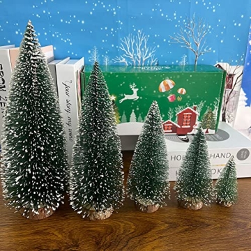 2pcs Mini Christmas Trees for Holiday Decor and Crafts