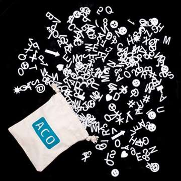 ACO Premium Solid Oak Framed Felt Changeable Letter Board 10 x 10, with Free Canvas Bag, 340 Characters, Emojis, Numbers & Punctuation, Wall Mounting Hook, Wooden Stand, and Cutting Scissors!