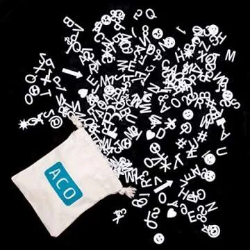 ACO Premium Solid Oak Framed Felt Changeable Letter Board 10 x 10, with Free Canvas Bag, 340 Characters, Emojis, Numbers & Punctuation, Wall Mounting Hook, Wooden Stand, and Cutting Scissors!