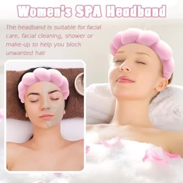 Zkptops Spa Headband and Wristband for Skincare