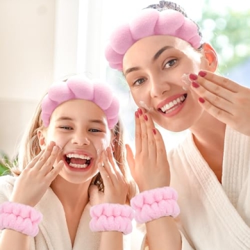 Zkptops Spa Headband and Wristband for Skincare