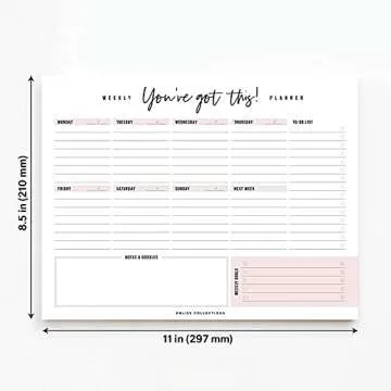 Bliss Collections Weekly Planning Pad for Organized Living