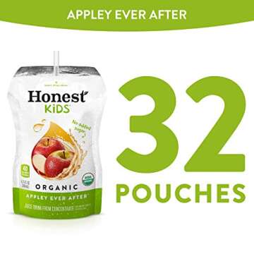 Honest Kids Appley Ever After, Apple Organic Fruit Juice Drink, 6.75 Fl Oz (32 Pack)