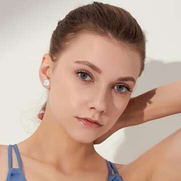 Volleyball Earrings Sterling Silver Sports Earrings Stud for Women Teen Girls Mom Sports Fan for Par...