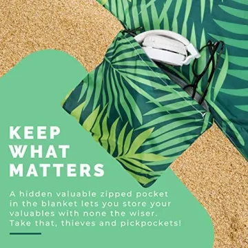 URBANECO Waterproof Sandproof Beach Blanket 107" x 77"