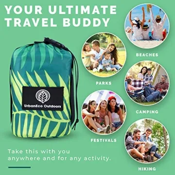 URBANECO Waterproof Sandproof Beach Blanket 107" x 77"