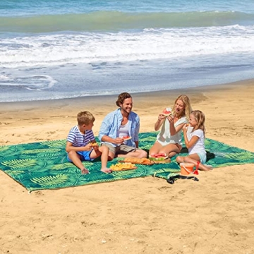 URBANECO Waterproof Sandproof Beach Blanket 107" x 77"