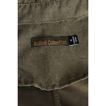 Auliné Collection Womens Peach Skin Asymmetrical Belted Lightweight Anorak Jacket No Zip Olive S