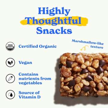 MadeGood Crispy Squares, Chocolate Chip (36 Count) Gluten Free Snacks