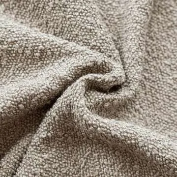 Foindtower Pack of 2 Textured Boucle Throw Pillow Covers Neutral Accent Solid Decorative Pillow Cases Cozy Woven Couch Cushion Case for Sofa Bedroom Living Room Home Decor 20x20 Inch Light Khaki Tan