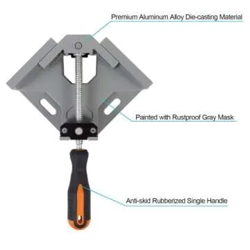 ZOENHOU 90 Degree Right Corner Clamp for Woodworking Projects