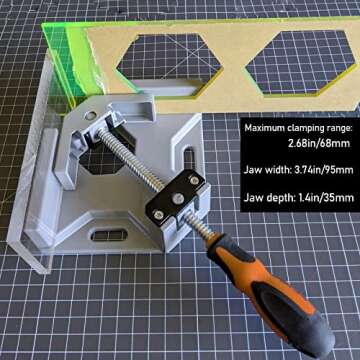 ZOENHOU 90 Degree Right Corner Clamp for Woodworking Projects