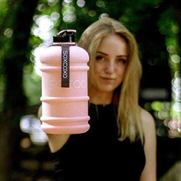 SOXCOXO 2.2L BPA Free Half Gallon Water Bottle