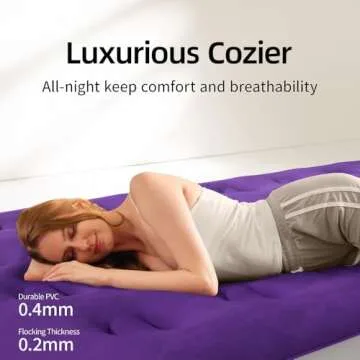 CHILLSUN Queen Air Mattress with Built in Pump,Elevated Durable Inflatable Mattresses with Storage Bag,13" Fast&Easy Inflating Blow Up Airbed,Camping Accessories for Travel&Guests&Home