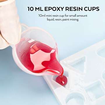 Complete Silicone Resin Measuring Cups Tool Kit- Reusable Nicpro 250 & 100 ml Measure Cups, Resin Mat, Silicone Popsicle Sticks, Brushes, Pipettes, Gloves for Epoxy Resin Mixing, Molds, Jewelry Making