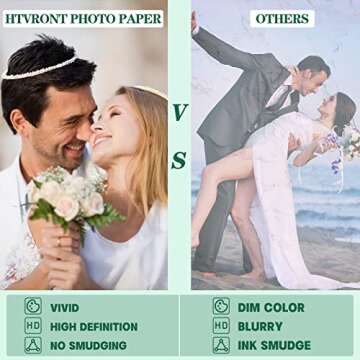 HTVRONT Glossy Photo Paper 100 Sheets 8.5x11 Inkjet