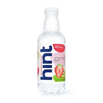 Hint Water Strawberry-Kiwi ,Pure Water Infused with Strawberry and Kiwi, Zero Sugar, Zero Calories, Zero Sweeteners, Zero Preservatives, Zero Artificial Flavors,16 Ounce Bottles , (Pack of 12)