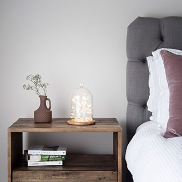 Stylish Glass Cloche with Bamboo Base for Indoor Displays